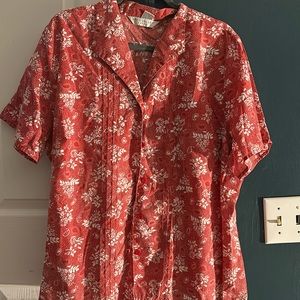 Napa Valley short sleeve button up blouse 2x